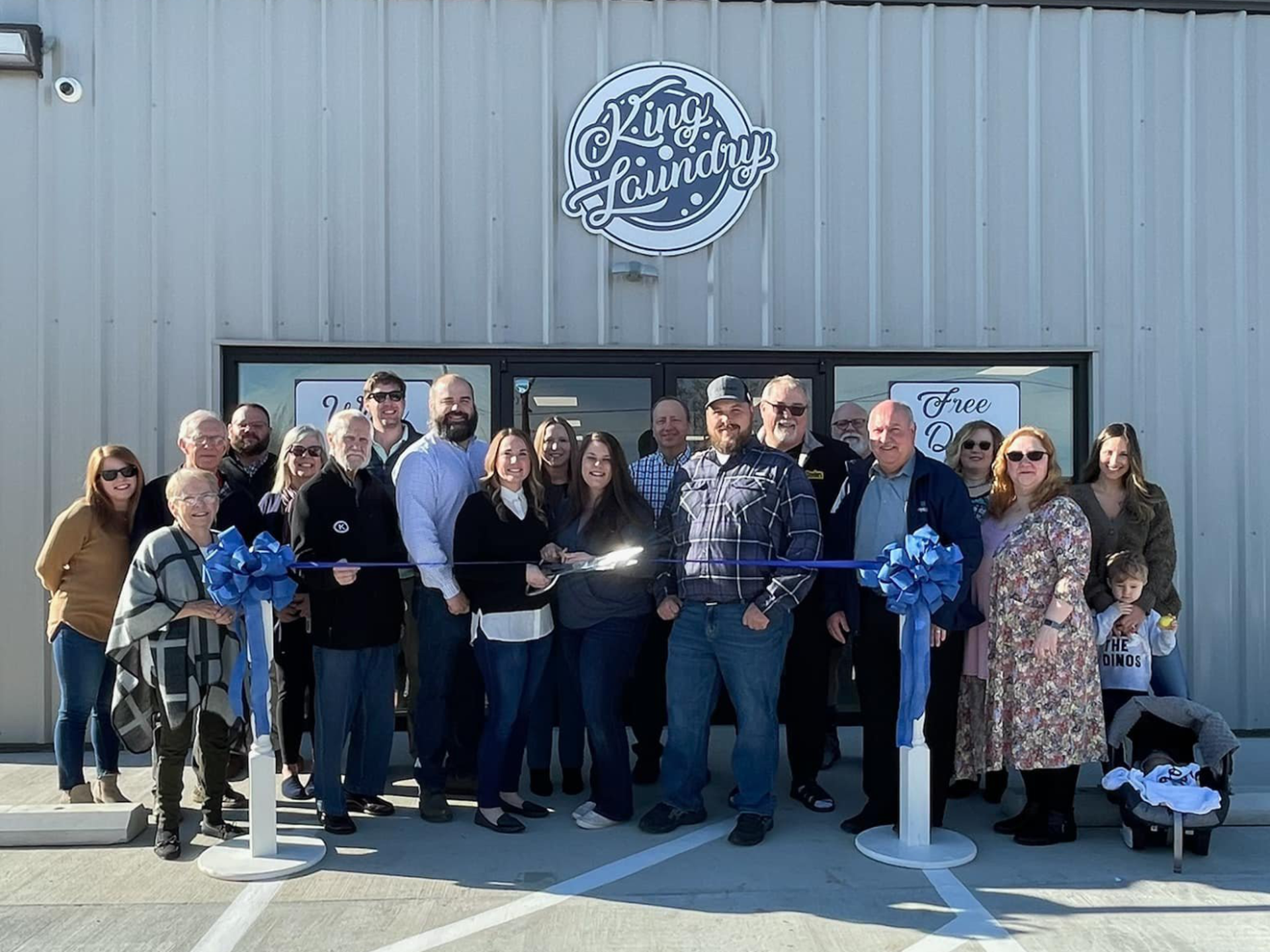 Ribbon cutting ceremony at King Laundry